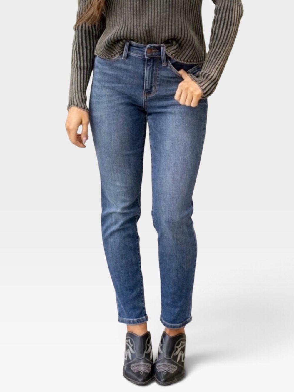 Judy Blue Slim Skinny Fit Dark Wash Stretch Jeans Y2K Size 5/27